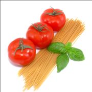 Spaghetti and Tomato Before Preparing