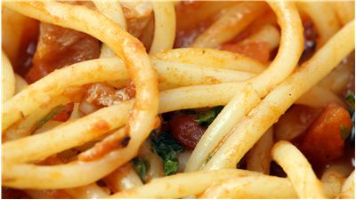 Spaghetti Pasta and Tomato Sauce