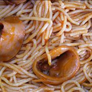 Spaghetti with Squids - Greek Cuisine